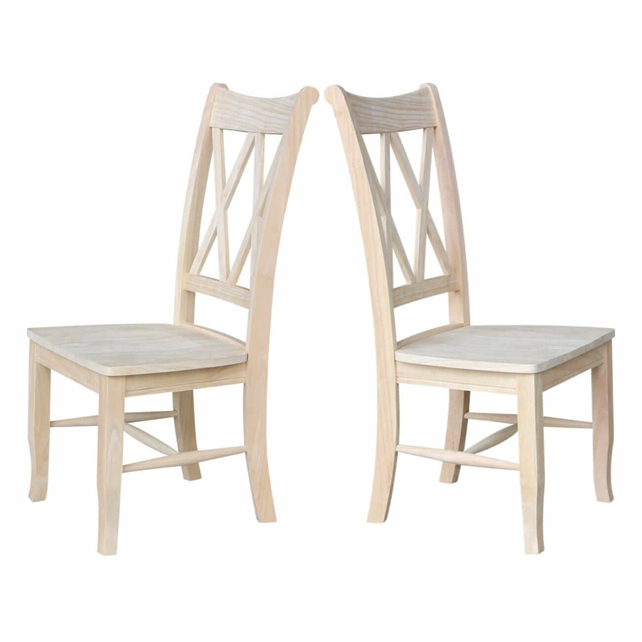 wooden chairs, two homestead chairs