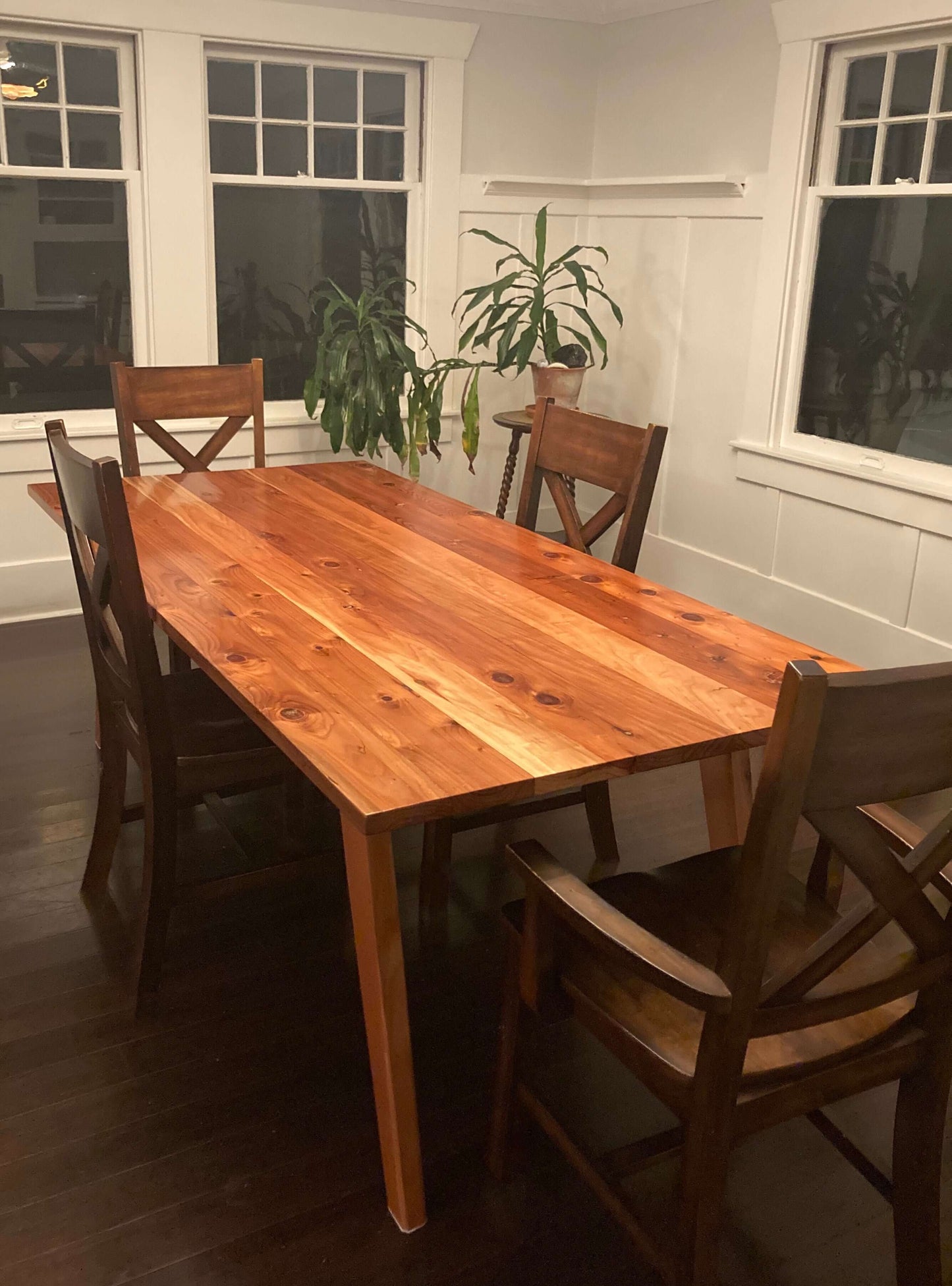 modern dining table made with real wood